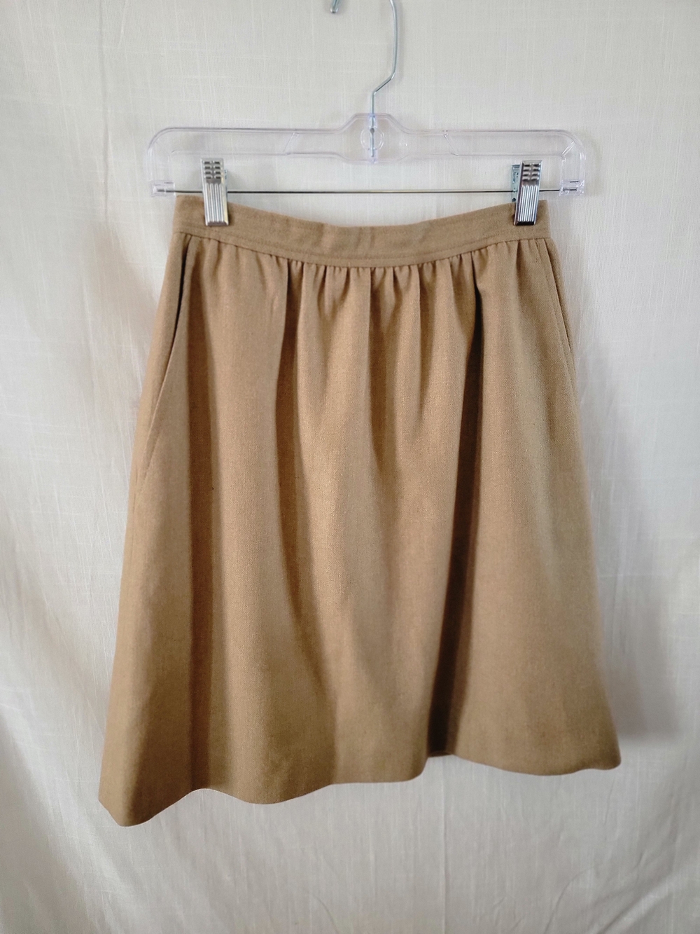 True Vintage Evan Picone Camel Circle Skirt Size 6